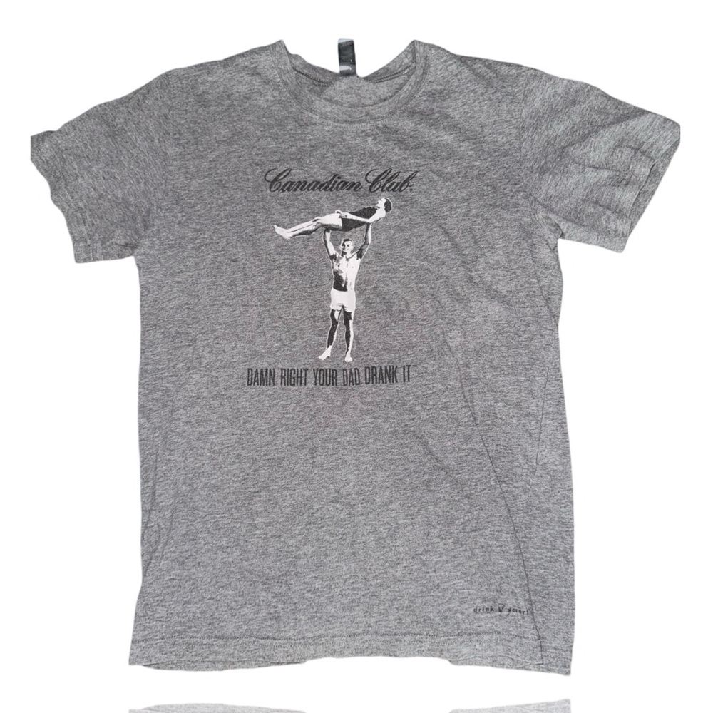 Canadien Club Vintage Style T-Shirt: Adult Large: Whiskey Enthusiast